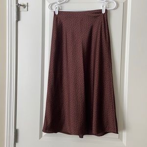 Abercrombie Satin Midi Skirt